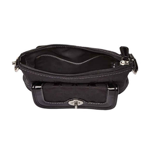 COACH Turn-Lock Front Pocket Crossbody in Signature C Black Jacquard.
Pristine. - Picture 3 of 7